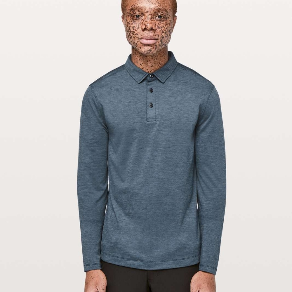 Lululemon Evolution Long Sleeve Polo True Navy
